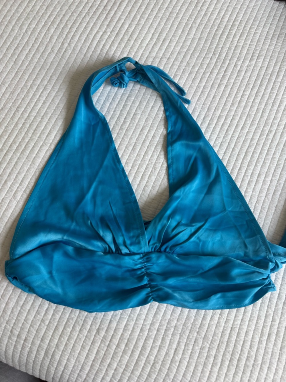 Peppermayo Bright Teal Tie Top